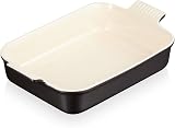 Le Creuset Heritage Rectangular Stoneware Dish 32 cm Matte Black 71102320000001 view 2