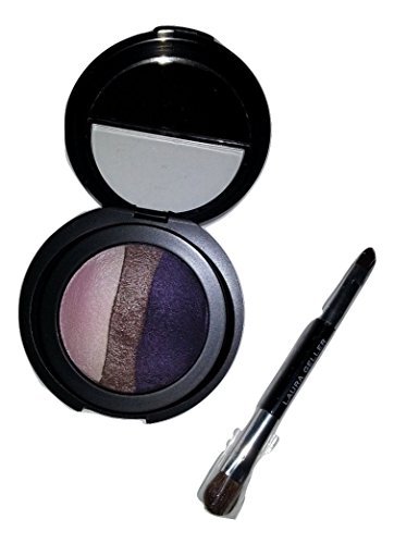 Laura Geller - Baked Eye Stripes with Mini Eye Brush - Plum Torte - Unboxed