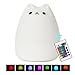 Umiwe Remote Control Cat Lamp,8 Color Cute Silicone Kitty Night Light for Kids Baby Children Nursery Toddler Birthday Gift (Celebrity Cat+Remote Control)