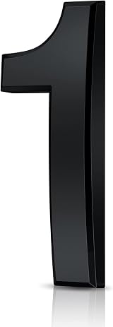 Vicloon 3D Self Adhesive Mailbox Number 3 Inches Black ABS Acrylic