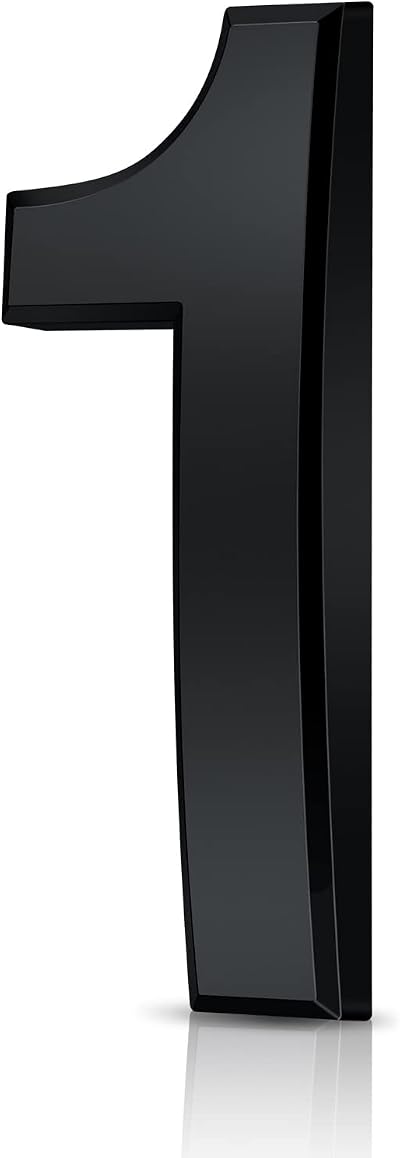 Vicloon 3D Self Adhesive Mailbox Number 3 Inches Black ABS Acrylic
