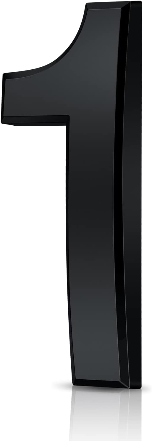 Vicloon 3D Self Adhesive Mailbox Number 3 Inches Black ABS Acrylic