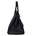 Ainifeel Women's Padlock Handbags with Golden Hardware (30cm, Black)
