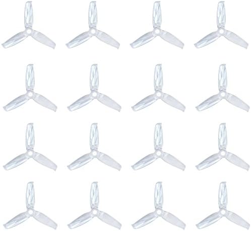 RAYCorp Genuine Gemfan 3052 3-Blades Flash (3x5.2x3) Propellers 16 Pieces(8CW, 8CCW) Crystal - Polycarbonate 3-inch Tri Blades Mini Quadcopters & Multirotors Props Battery Strap