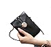 YaJaMa Women Leather Mini Handbags Crossbody Single Shoulder Bag Cellphone Pack Coins Purse Pouch(Black)