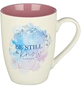 Christian Art Gifts Scripture Ceramic Encouraging Coffee and Tea Mug for Women – Be Still and Kno...