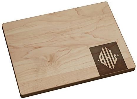 Personalized Cutting Board - Diamond Corner Monogram
