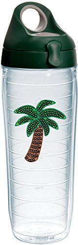 Tervis 1231796 Sequins Palm Tree Tumbler with Emblem and Hun