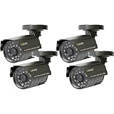 4-Pack Bullet Surveillance Camera Kit