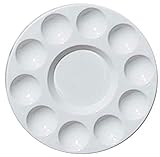 niceeshop(TM) Round Professional Strong&Light Plastic Paint Platte Tray,White