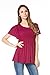 Bearsland Women's Breastfeeding and Nursing Summer Top PurpleRed Size L