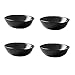 SOCOSY Classic Matte Ceramic Sauce Dishes Sushi Dipping Bowls Appetizer Plates with Irregular Ddge for Kitchen3.2'' (Set of 4)