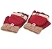 Flammi Kids Knitted Convertible Mittens Half Fingerless Gloves with Mitten Flap