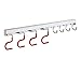 Cavoli Mop and Broom Organizer Wall Mounted, 4 Adjustable Holder and 3 Hooks,Storage Solutions for Broom Holders, Metal and Easy Clean