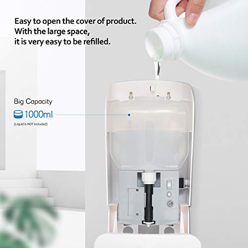 SVAVO Automatic Soap Dispenser Wall Mounted Hand Sanitizer Dispenser 33.8oz/1000ml Touchless Liquid Soap Dispenser Sensor Soap Dispenser Pump for Bathroom Kitchen Commercial