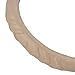 Motor Trend 100% Odorless Car Steering Wheel Cover - Fit for Car SUV Van Truck - Comfort Cushion Grip, Tan Beige, Strandard Size (14.5 to 15.5 inch)