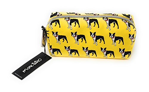 Marc Tetro Boston Terrier Small Cosmetic Yellow Bag