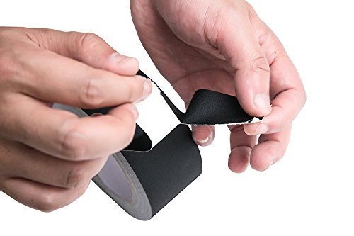 New: Professional Grade Gaffers Tape (Black) 2inch×45yards 11mils Thickness for pro Photography, Filming Backdrop, Production Equipment, Easy to Tear Non-Reflective and Leaves No Sticky Residue.
