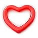 Bando beach, please Jumbo heart innertube, red
