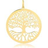 Carol Jewelry 14k Gold Tree of Life Pendant Necklace 20mm Meaningful Gift for Her
