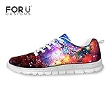 FOR U DESIGNS Fashion Galaxy Print Men's & Women's Breathable Light Weight Lace Up Sneakers Running Shoes