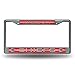 Rico Industries Kansas City Chiefs Bling Chrome License Plate Frame with Glitter Accent 6 x 12.25-inches