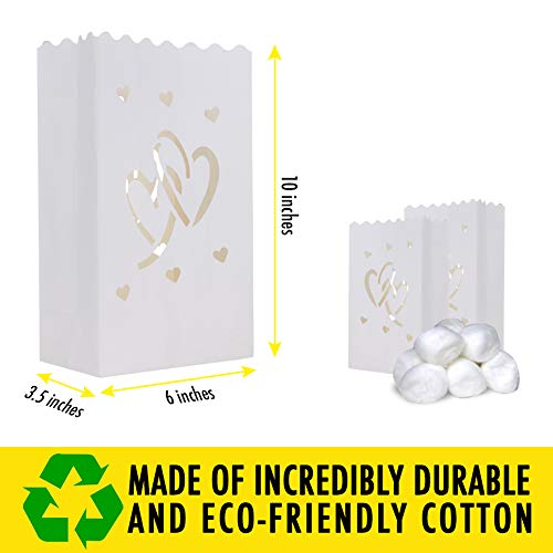 image for Go Luminary Bags 20pcs White Luminary Candle Bags Special Lantern Lumi