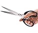 Ktrio Office Scissors, Stainless Steel Scissors for Office, Home Cutting, 8 Inch Scissors, Reduced Effort with Long Blade, Anti-rust, Straight-Handle, Pointed Tip, 8 Inch, Sharp Edge, Black, 2-Pack