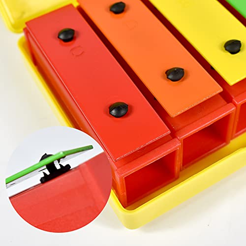 ENNBOM 8 Notes Chromatic Xylophone Glockenspiel Resonator Bells with Yellow Case Pricepulse