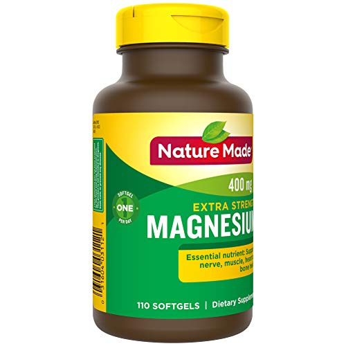 Nature Made Extra Strength Magnesium Oxide 400 mg Softgels, 110 Count