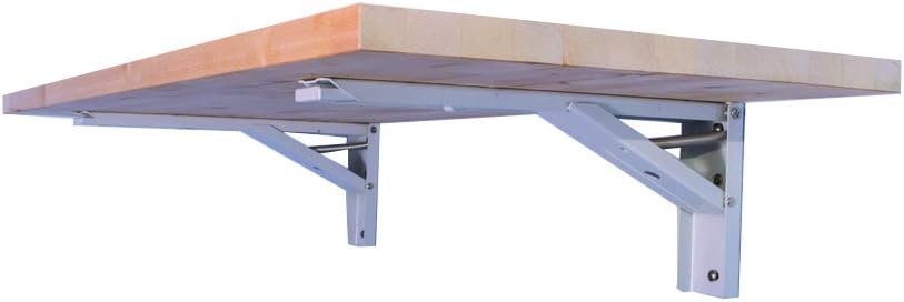 The Quick Bench folding wall mounted workbench with 20" x 48"