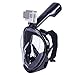 X-Lounger Snorkel Mask, 2018 New Foldable Snorkeling Mask Full Face with Detachable Camera Mount & Earplug, 180° Large View Easy Breath Dry Top Set Anti-Fog Anti-Leak
