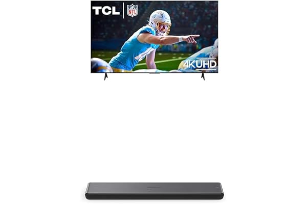 TCL 75-Inch Class S5 UHD 4K LED Smart TV with Fire TV (75S551F, 2024 Model) S45H S Class 2.0 Channel Sound Bar with Dolby Atmos