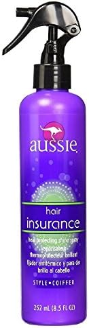Aussie Hair Insurance Heat Protecting Shine Spray, 8.5 Oz + FREE Makeup Blender Sponge
