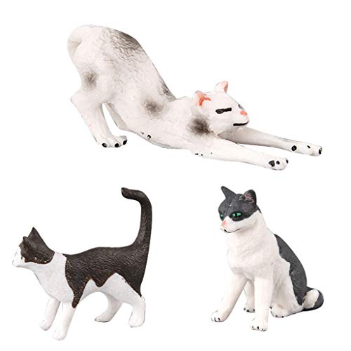 TwJim 10 Styles Realistic Cat Action Figures Toy Set Doll Pet Cat Model for Kids Boys Girls Cake Topper Cake Decoration Accessories - Thumbnail 4