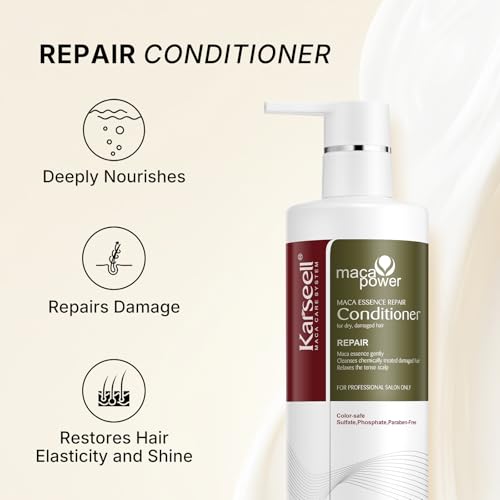 Karseell Collagen Hair Treatment Repair Conditioning, Shampoo and Conditioner Set for Dry Damaged Hair All Hair Types 16.9floz + 16.9floz