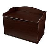 KidKraft Austin Wooden Toy Organizer Storage Chest Box and Sitting Bench, Cherry