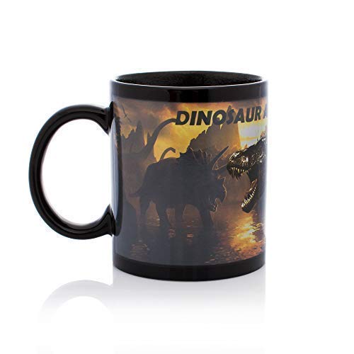 InGwest Home. Funny Dino Mug. Heat Sensitive Color Changing Coffee Mug. Add Hot Liquid And You\'ll See Dinosaurs