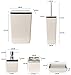 HOLDN’ STORAGE Bathroom Accessories Set – 5 Piece, Beige Elegant and Highly Durable Decor, Bath & Home Accessory Set, Soap Dish, Soap Dispenser, Toilet Brush, Toothbrush Holder & Trash Can