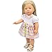 HappyBB Baby Doll Clothes Skirt Fits 14-16 inches American Girl Doll - White + Rainbow Color Skirt