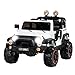 Uenjoy Ride On Cars 12V Children's Electric Cars Motorized Cars for Kids, Remote Control, 3 Speeds, Head Lights, Dual Motors, White
