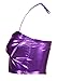 Sidecca Metallic Mermaid Costume Wet Look Halter Cropped Top (Medium, Bow-Purple)