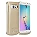 Elebase Note 5 Battery Case, External Rechargeable Charging Pack,4200mAh Protective Portable Backup Charger Case Power Bank for Samsung Galaxy Note 5(Gold)