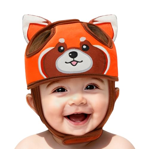 Tendccy Baby Head Protector Helmet for Crawling Walking - No Bumps Soft Toddler Safety Head Protection for Baby 6-12 Months 1-2 Years - Adjustable Lightweight Breathable Infant Helmet