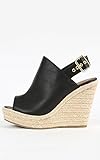 Womens Soda Roberta-S Ankle Strap Espadrille Wedges BLACK 9 New: In Box