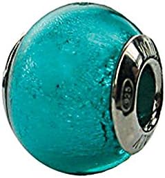 Zable Sterling Silver Sea Blue Glass Bead