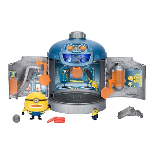 Minions Despicable Me 4 - Mega Transformation Chamber | Transform AVL Jerry Into Mega Jerry | Chamber Opens Out to Transform Into an AVL Training Center Playset | with Lights & Sounds