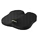 LANGRIA Seat Cushion for Office Chair Car Coccyx Cushion Memory Foam Orthopedic Pillow for Back, Tailbone, Sciatica Pain Relief, Anti-Slip Bottom, Built-in Handle, Ventilated Hollow Gap, Black