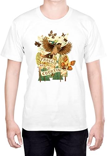 Official Anne Lambelet Froggie Went A Courtin Art S - Small White T-Shirt for Men