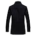 MorryOddy Men's Wool Blend Pea Coat Winter Coat with Removeable Bib